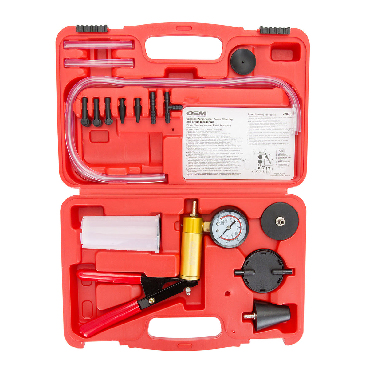 OEMTOOLS 27070 Brake Bleeder, Steering Pump Bleeder, and Vacuum Pump Test Kit Additional Image 3