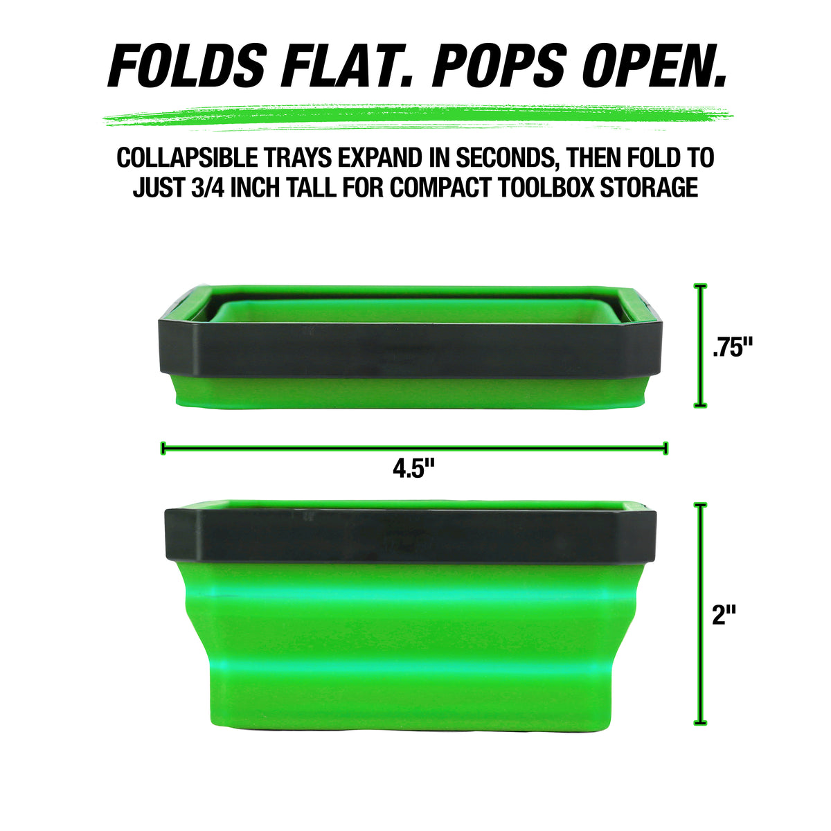 OEMTOOLS 26052 Magnetic Foldable Trays - 4 Pack Additional Image 2