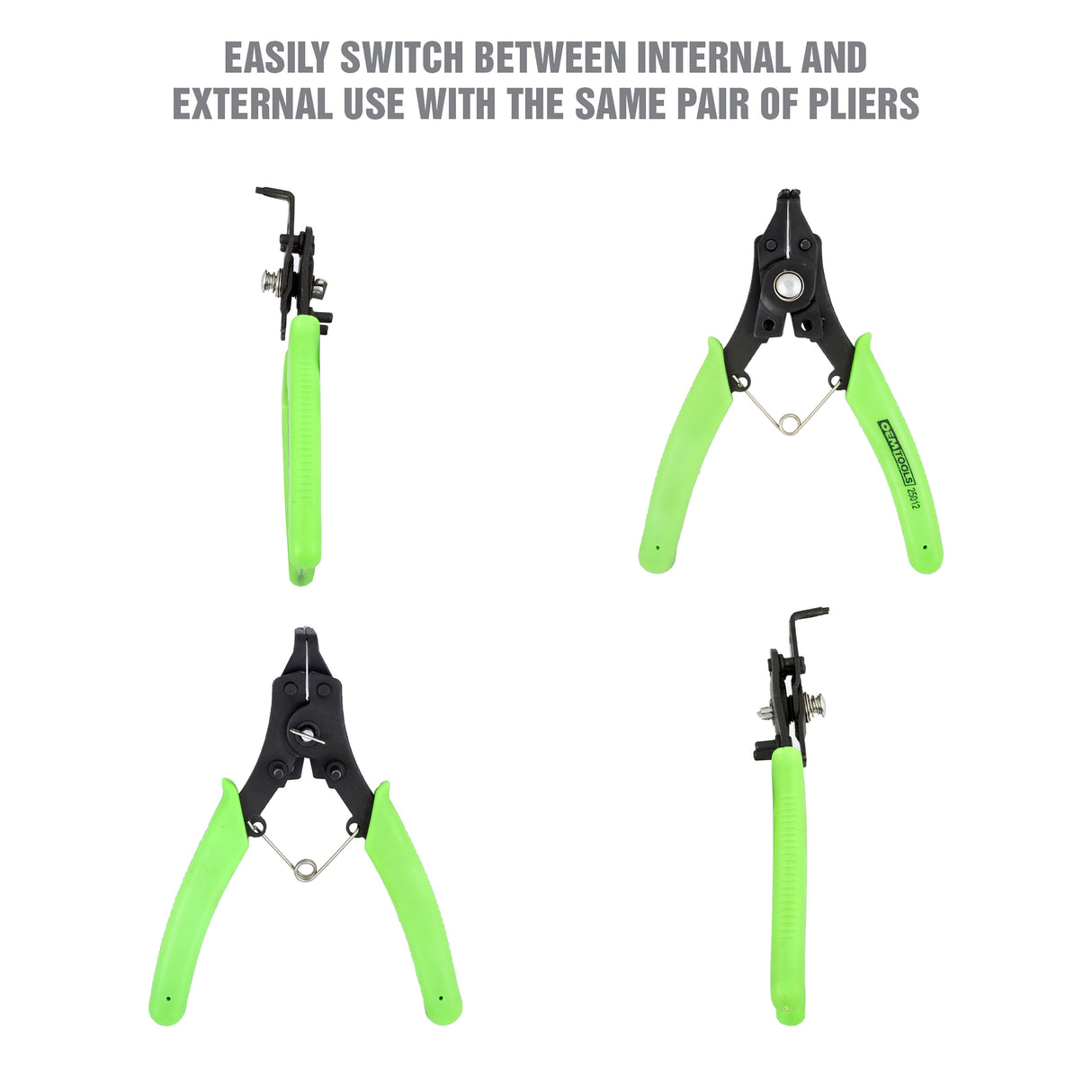OEMTOOLS 25012 4-in-1 Combination Snap Ring Pliers Additional Image 2