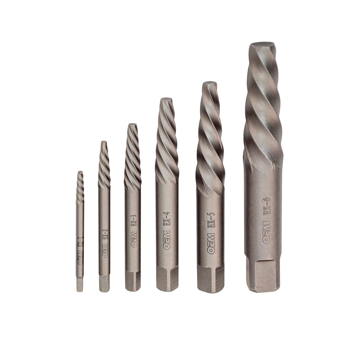 OEMTOOLS 24374 6 Piece Spiral Flute Screw Extractor Set Main Image