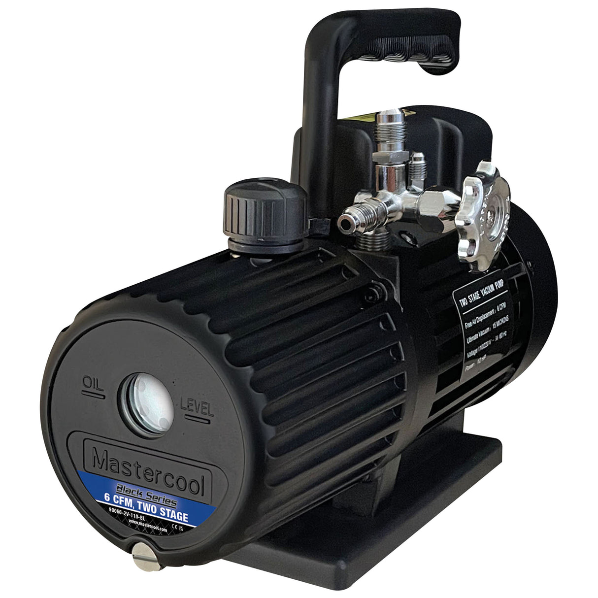 Mastercool 90066-2V-110-BL Black Series 6CFM 2Stage Vacuum Pump Main Image