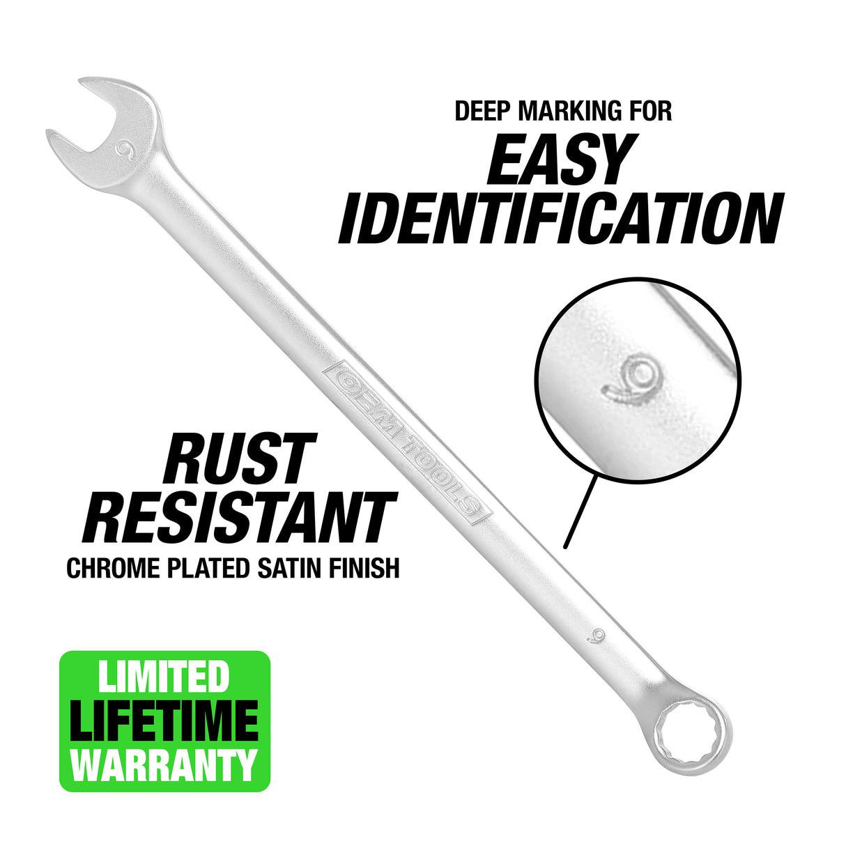 OEMTOOLS 22012 9 mm Combination Wrench (Metric) Additional Image 1