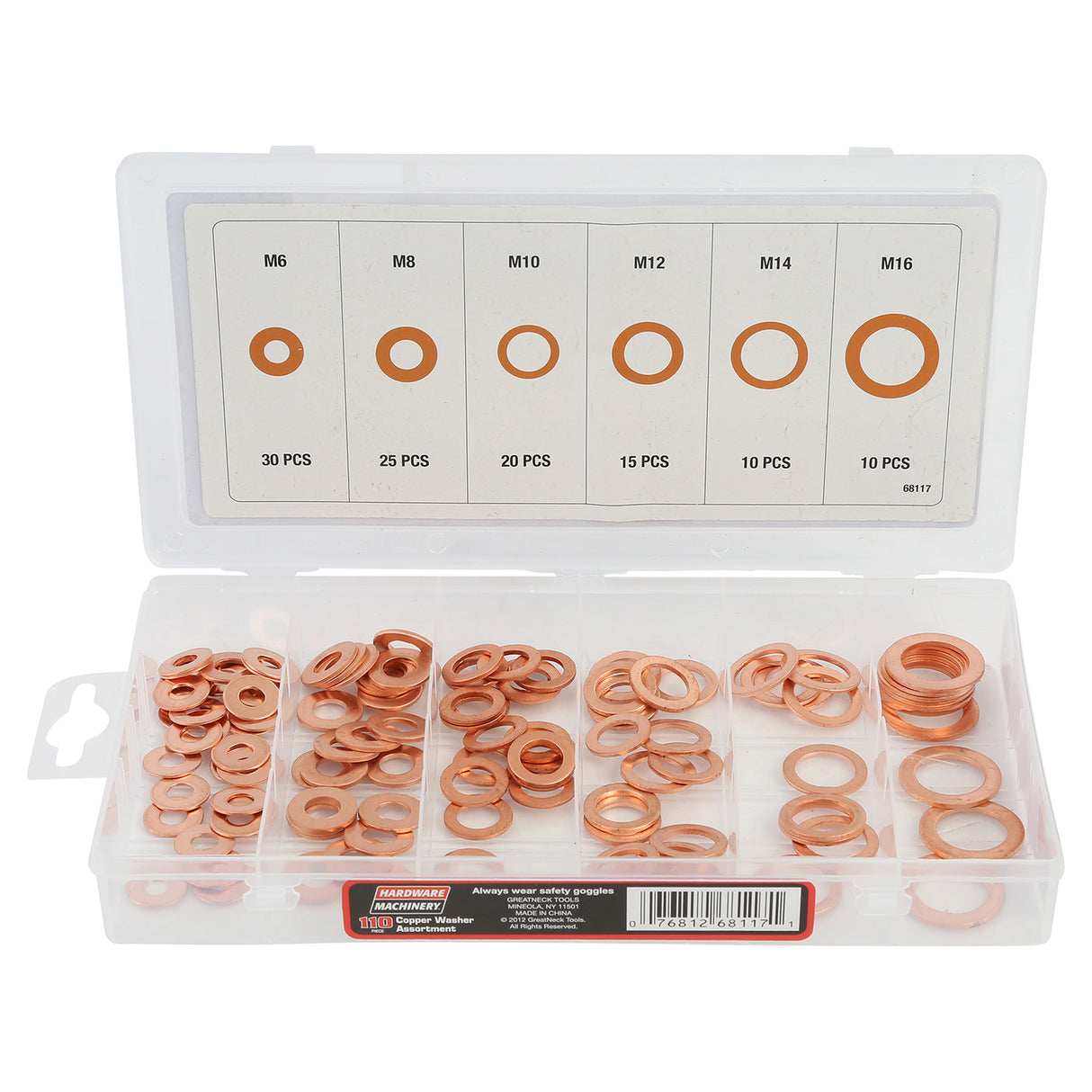 Hardware Machinery® 110 Piece Copper Washer Assortment Additional Image 2
