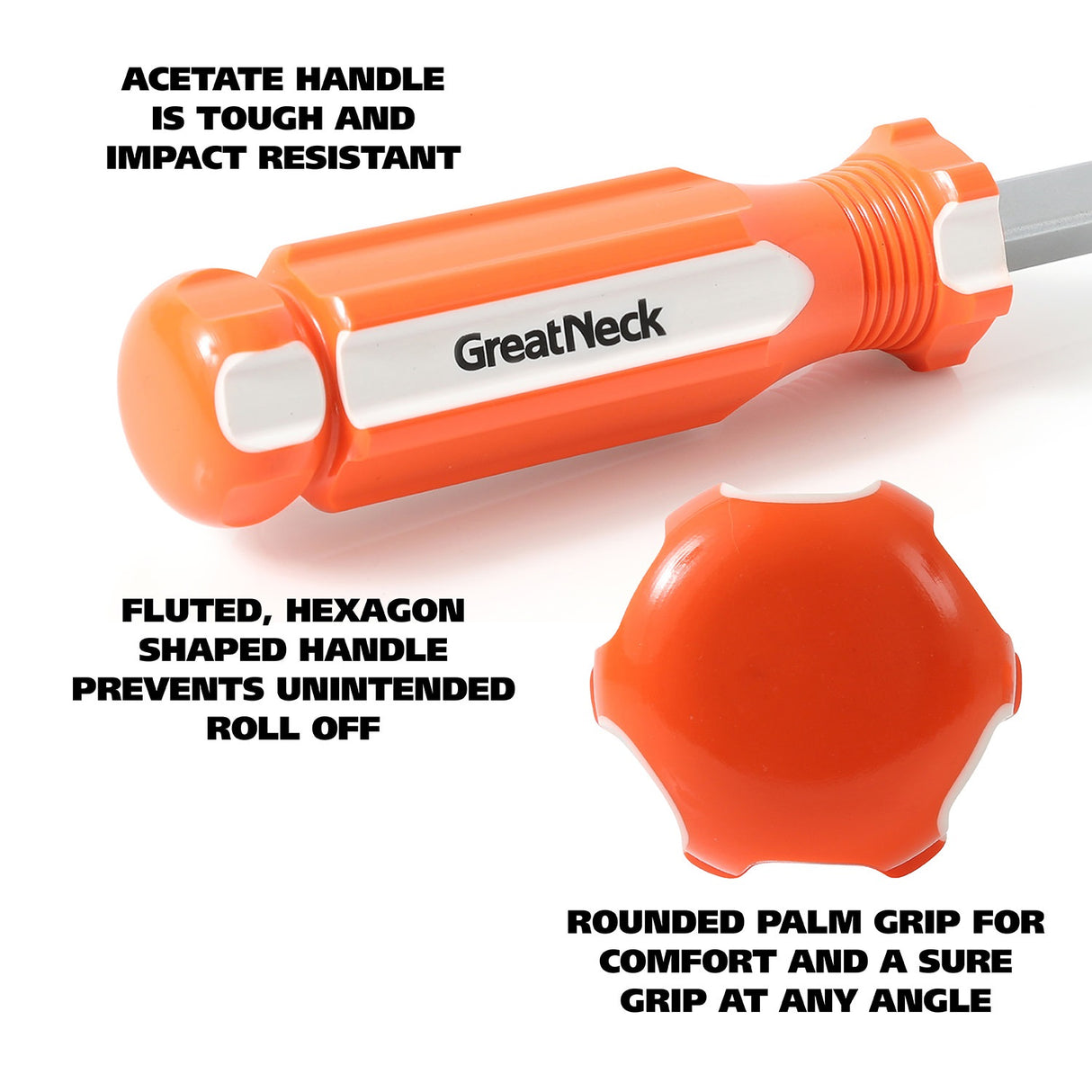 GreatNeck 73012 3/16 x 4 Inch Slotted Square Shank Screwdriver Additional Image 1