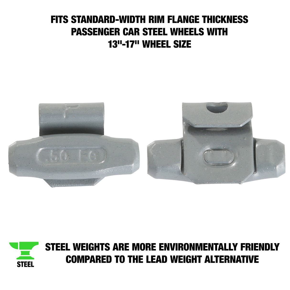 OEMTOOLS 23223 0.50 Oz. P Style Steel Wheel Weight - 1 Box of 25 Additional Image 1