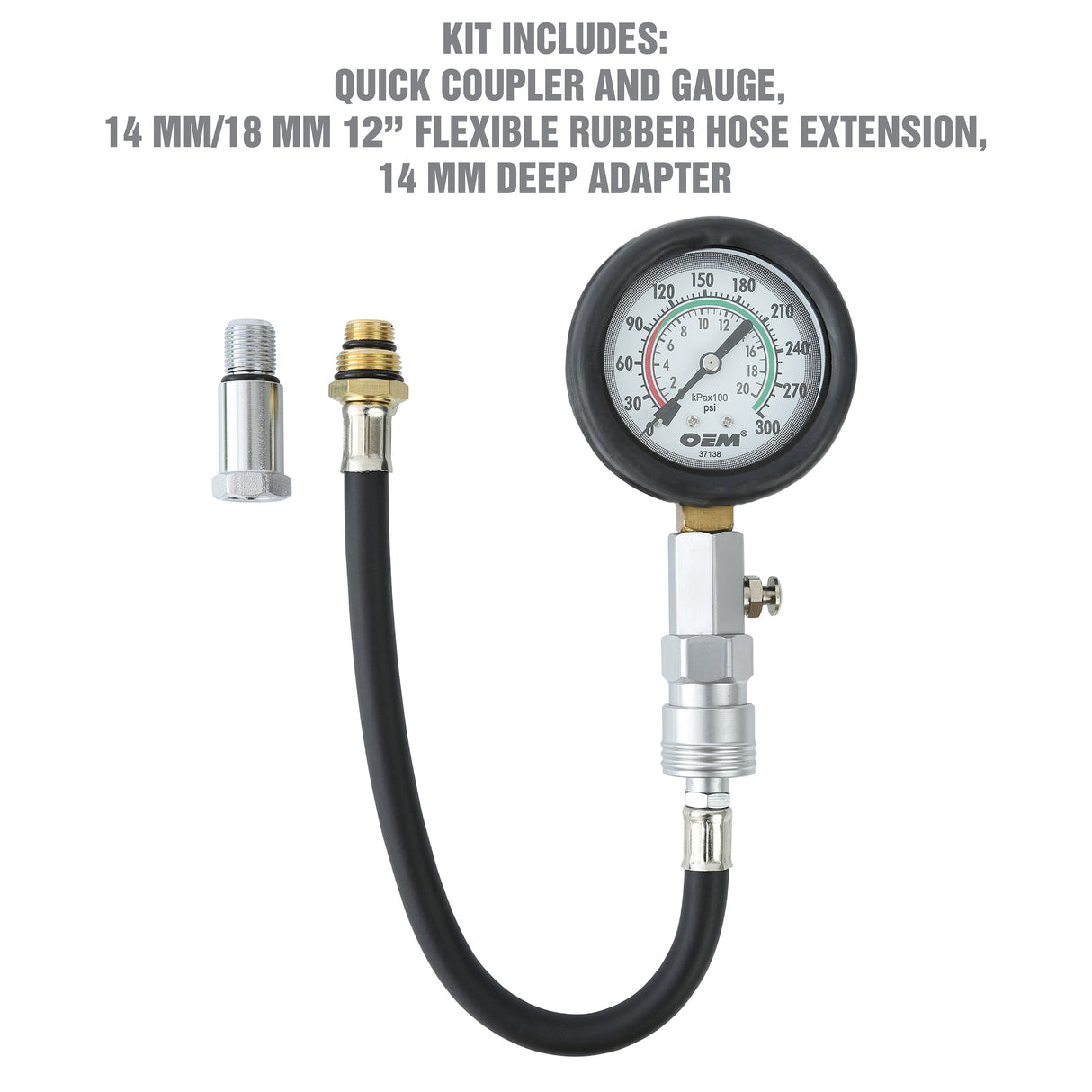 OEMTOOLS 37138 Compression Tester Gauge Set Additional Image 4