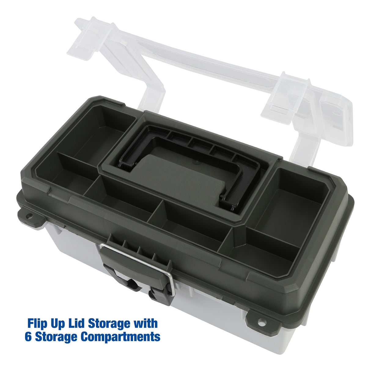 Sheffield 12670 13in. Tackle Box - Green/Gray Additional Image 5