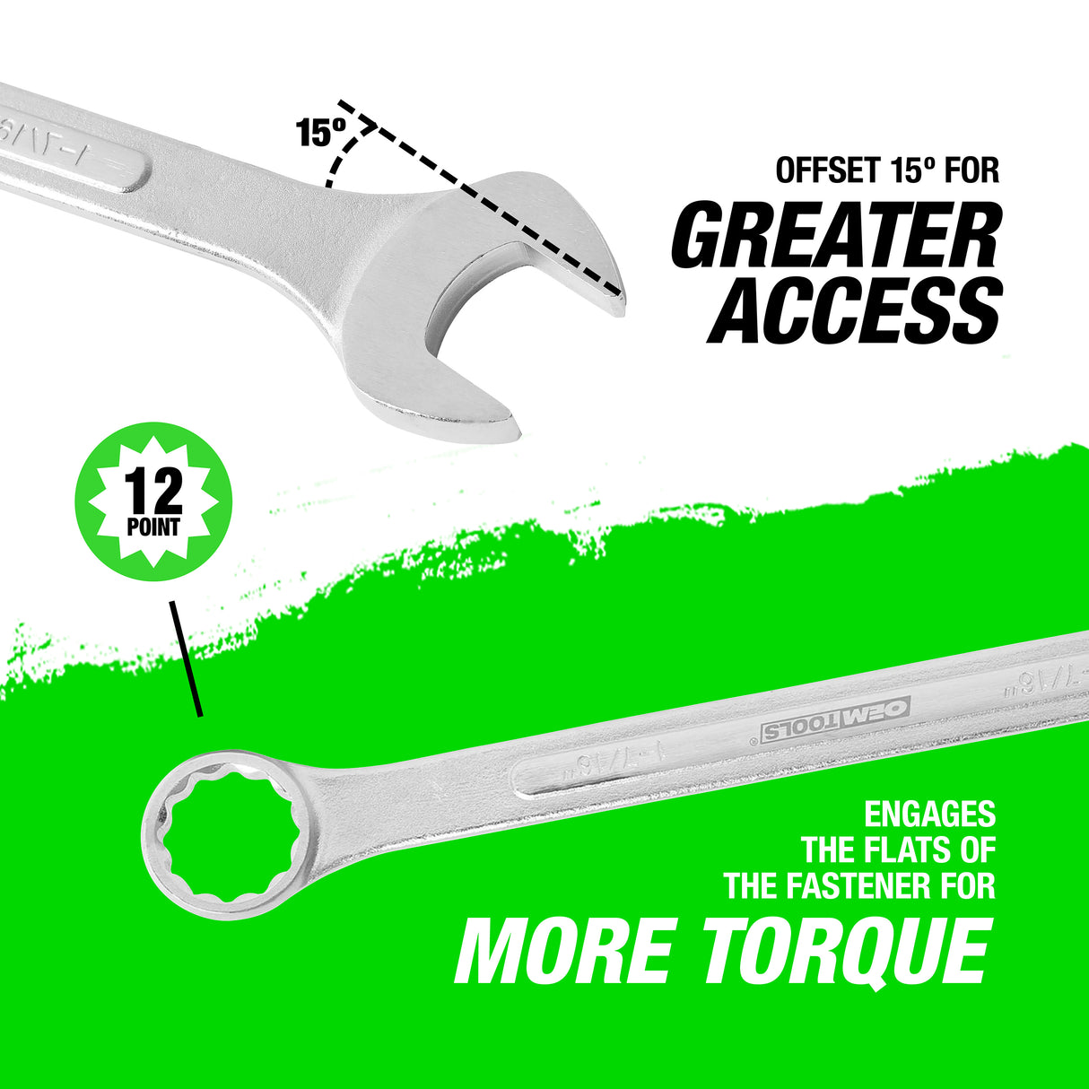OEMTOOLS 22107 1-7/16in. Jumbo Combination Wrench Additional Image 3