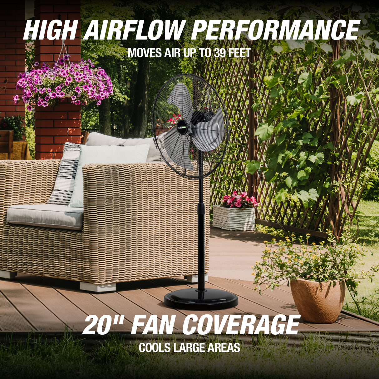 OEMTOOLS 34887 20 Inch Oscillating Pedestal Fan Additional Image 1
