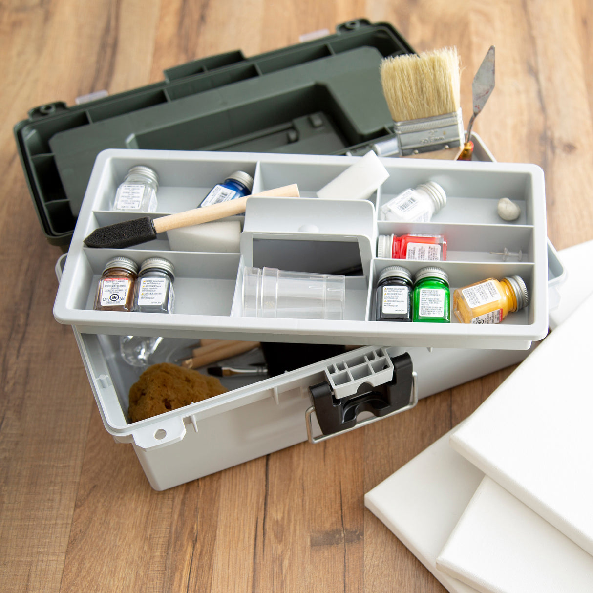 Sheffield 12670 13in. Tackle Box - Green/Gray Additional Image 7