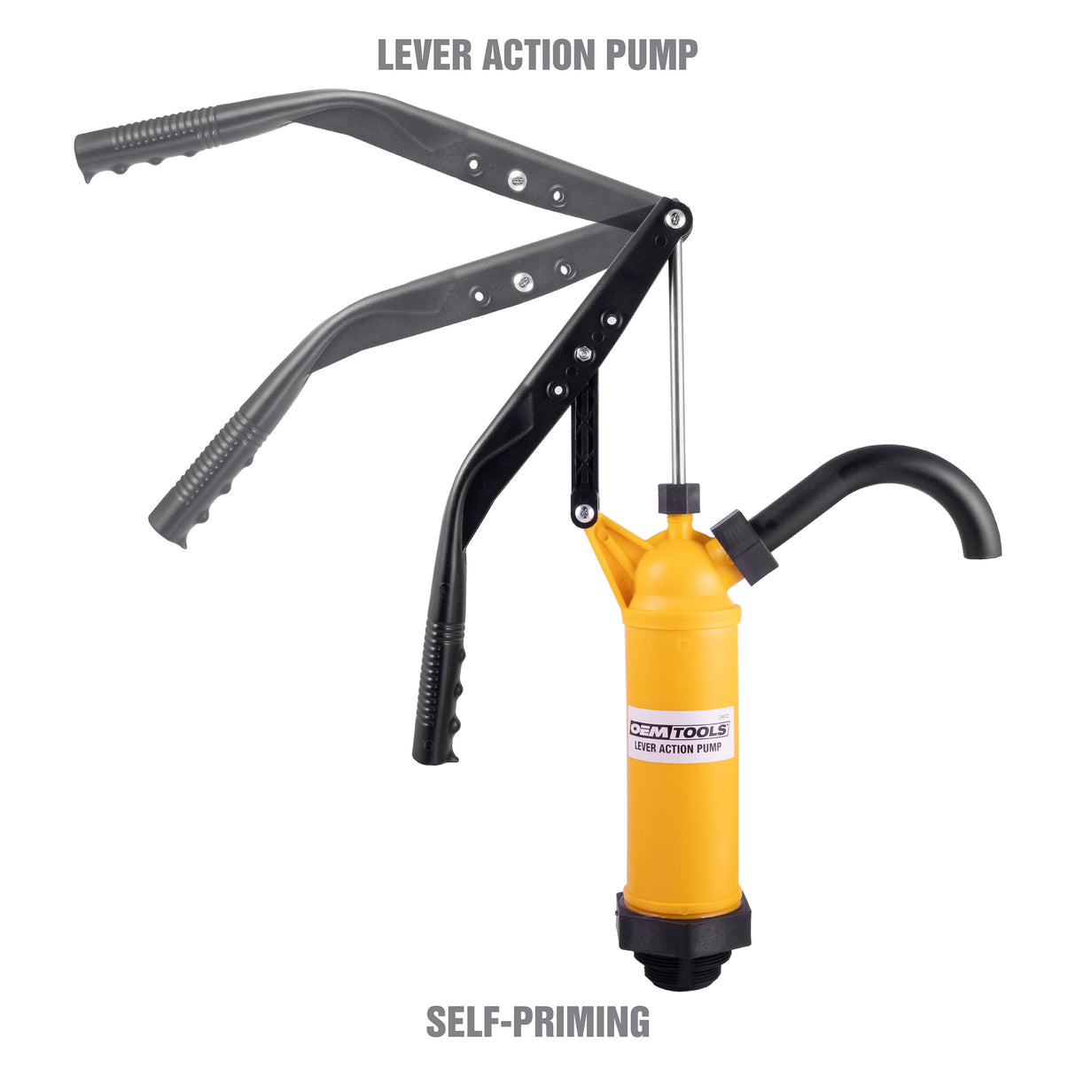 OEMTOOLS 24472 Lever Action Barrel Pump - Polypropylene Stainless Steel Rod Additional Image 2