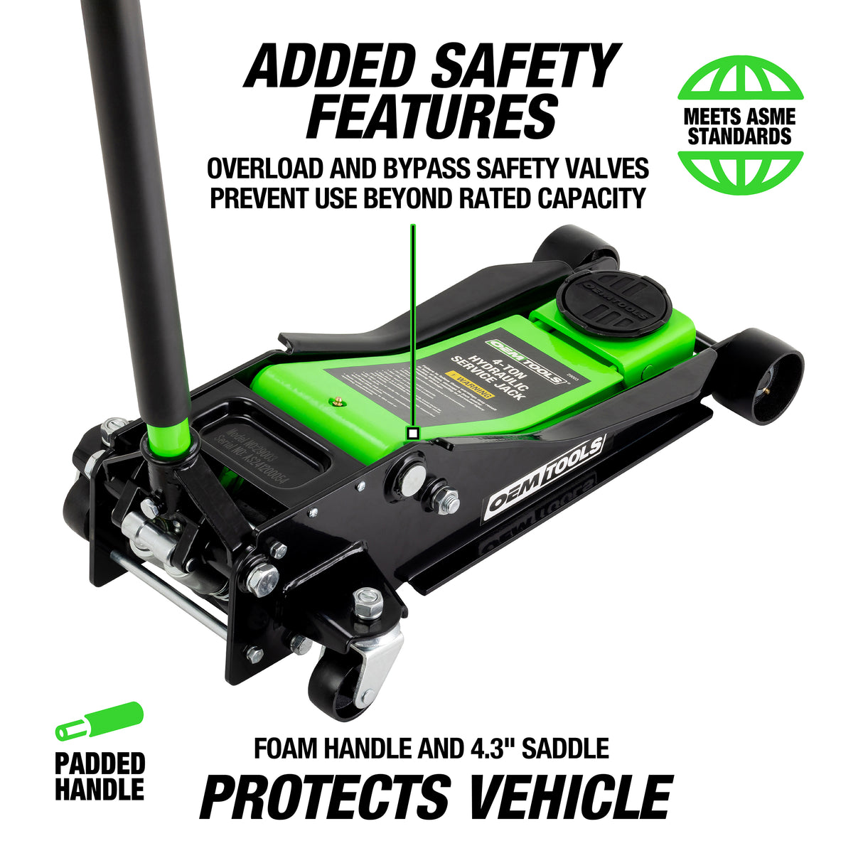 OEMTOOLS 29003 4 Ton Hydraulic Service Jack Additional Image 6