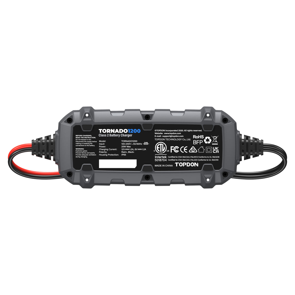 TopDon T1200 1.2A Smart Battery Charger Additional Image 1