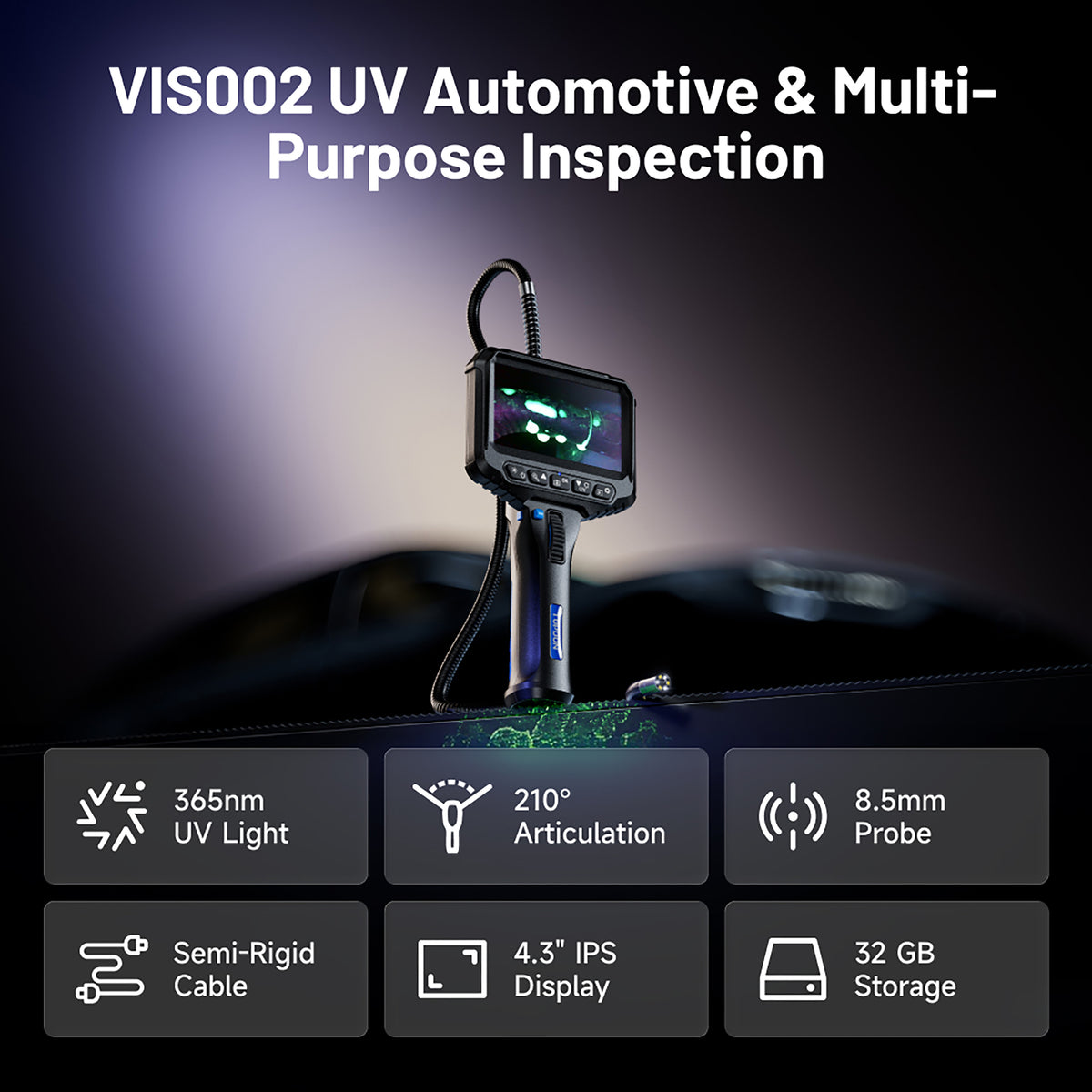 TopDon VIS002 UV Dual-Light Borescope with UV Leak Detection Additional Image 4