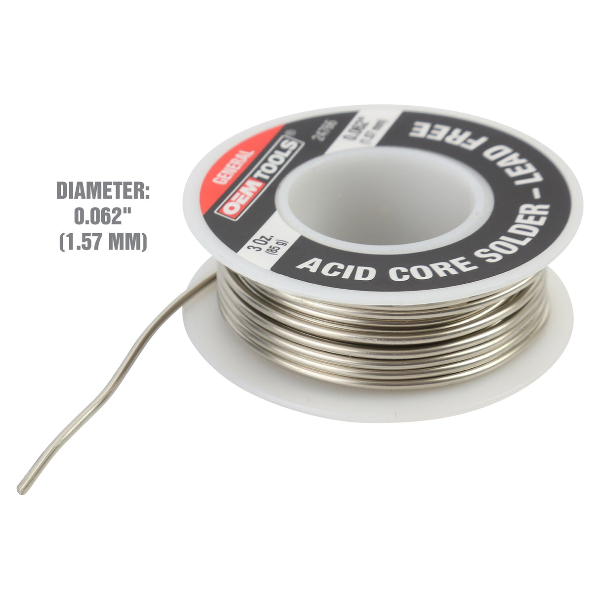 OEMTOOLS 24766 Acid Core Lead Free Soldering Wire Additional Image 2