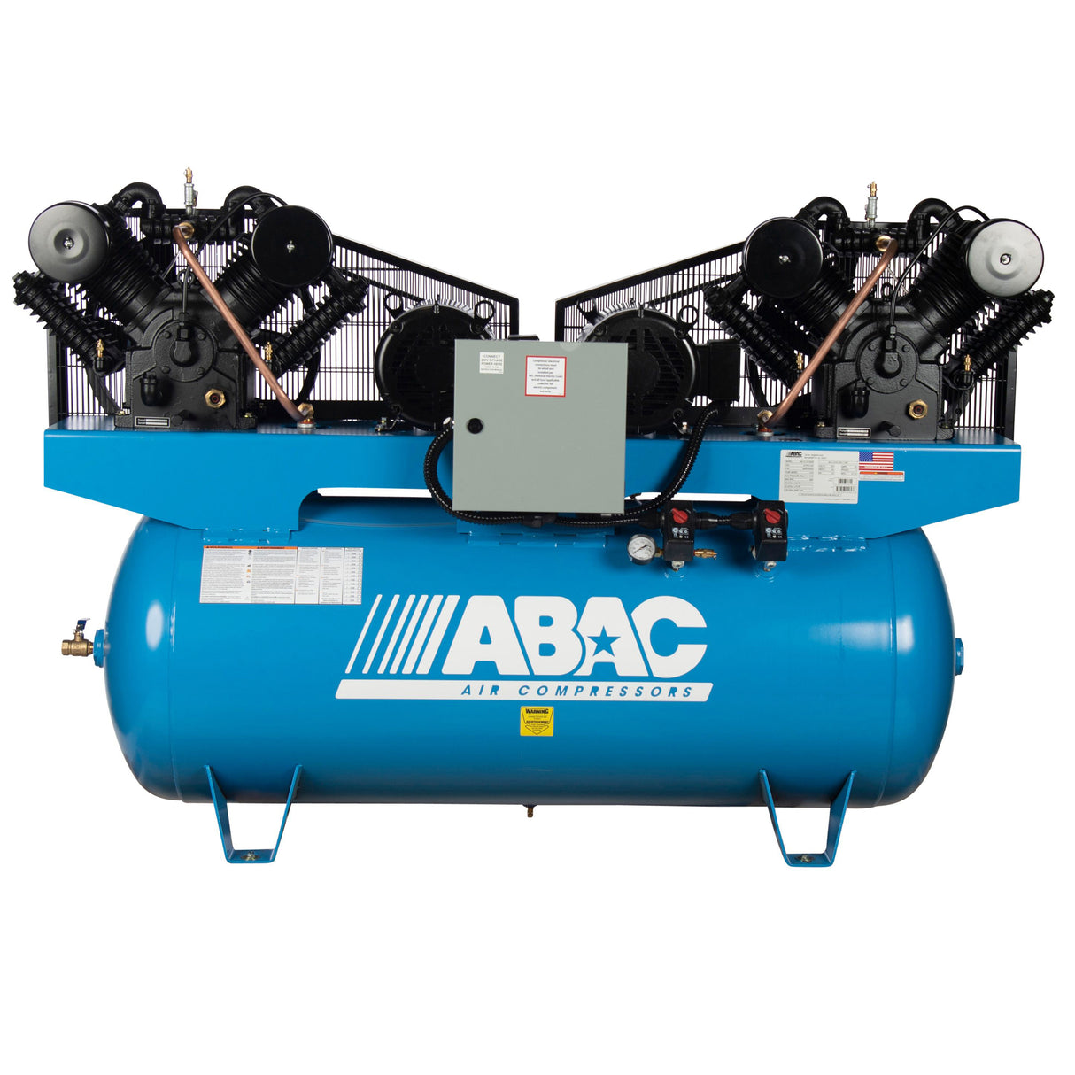 ABAC ABC10-43200HD 10 HP Duplex 2x10 460V 3Ph Air Compressor Main Image