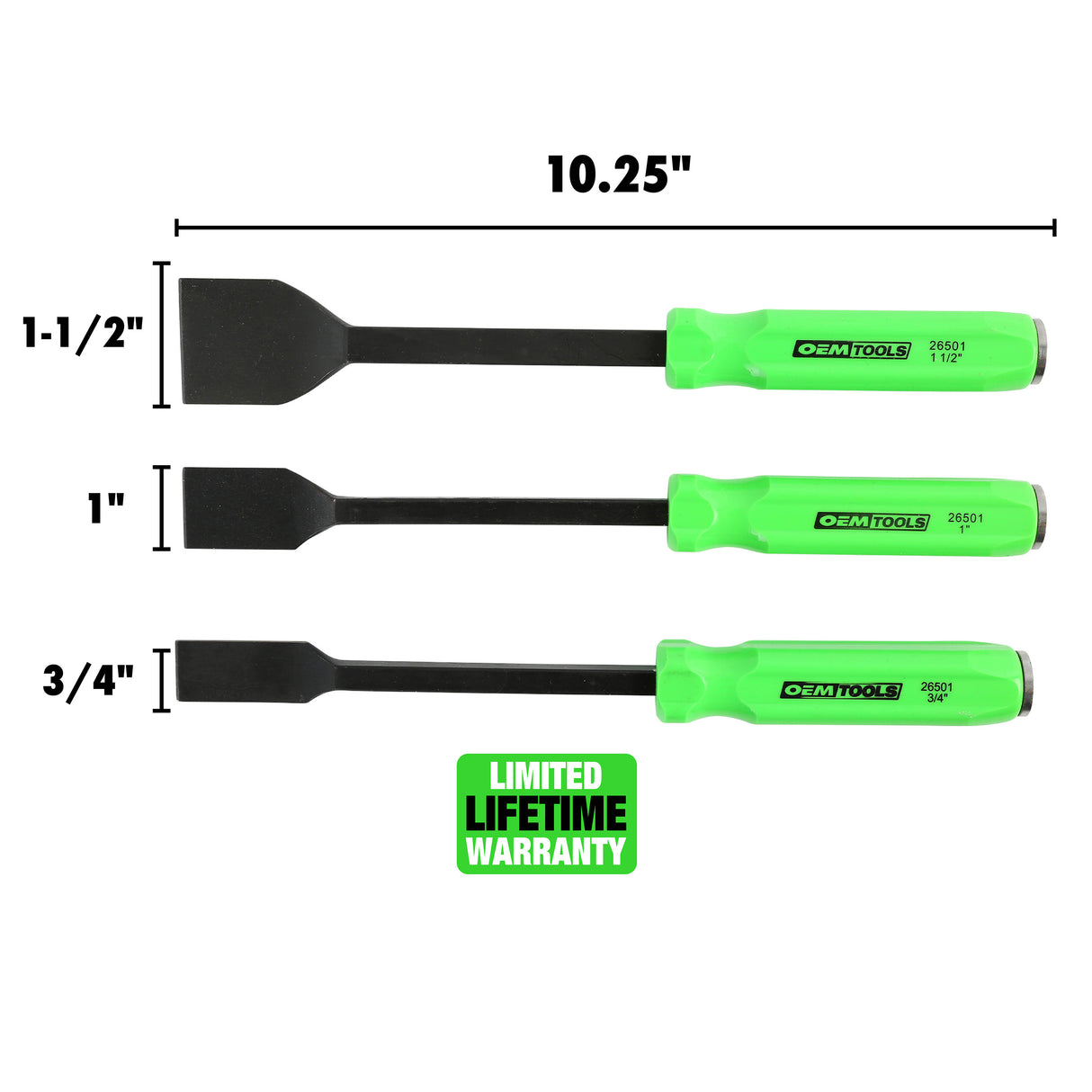 OEMTOOLS 26501 3 Piece Gasket Scraper Set Additional Image 1