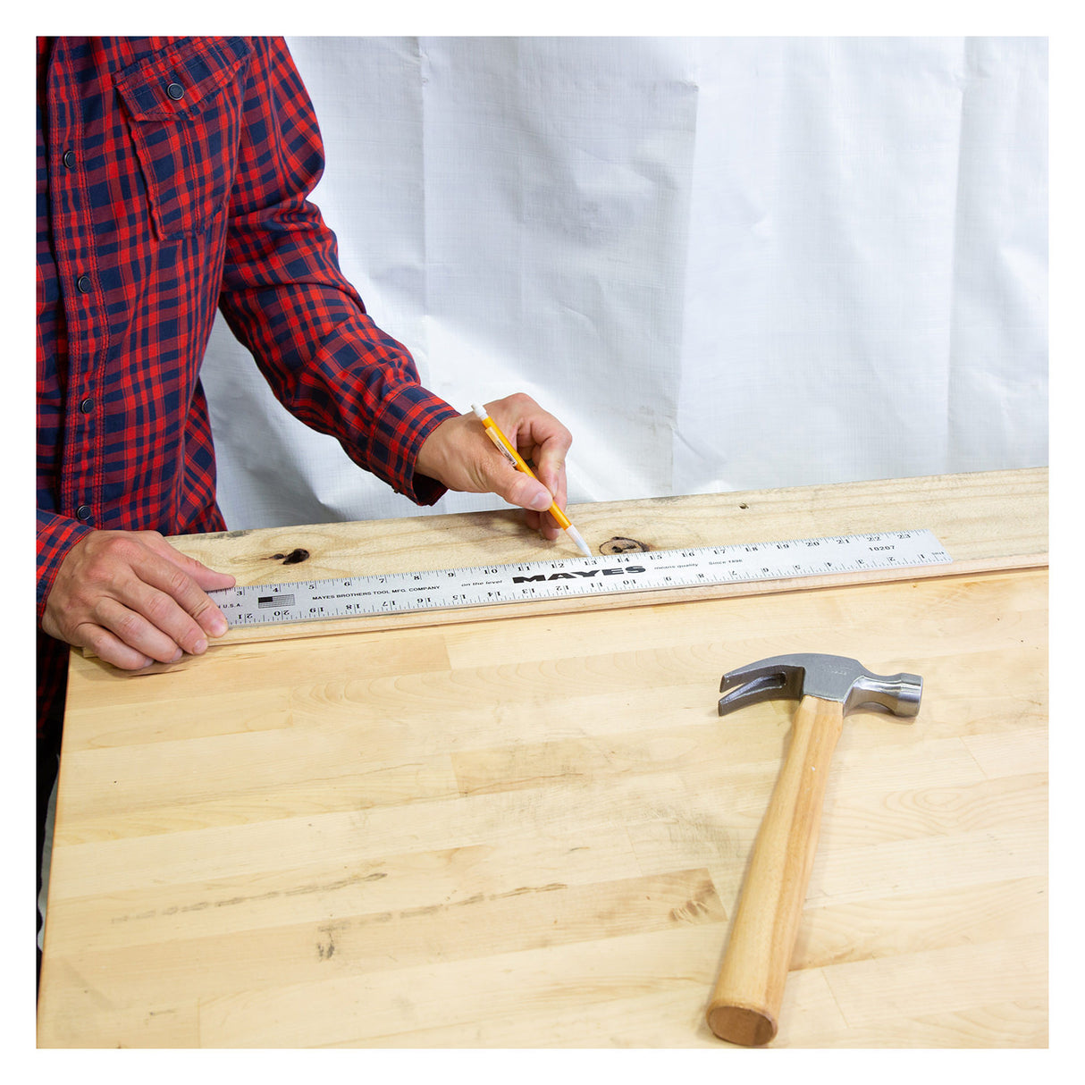 Mayes 10207 Straight Edge Aluminum Ruler (24 x 2 Inch) Additional Image 5