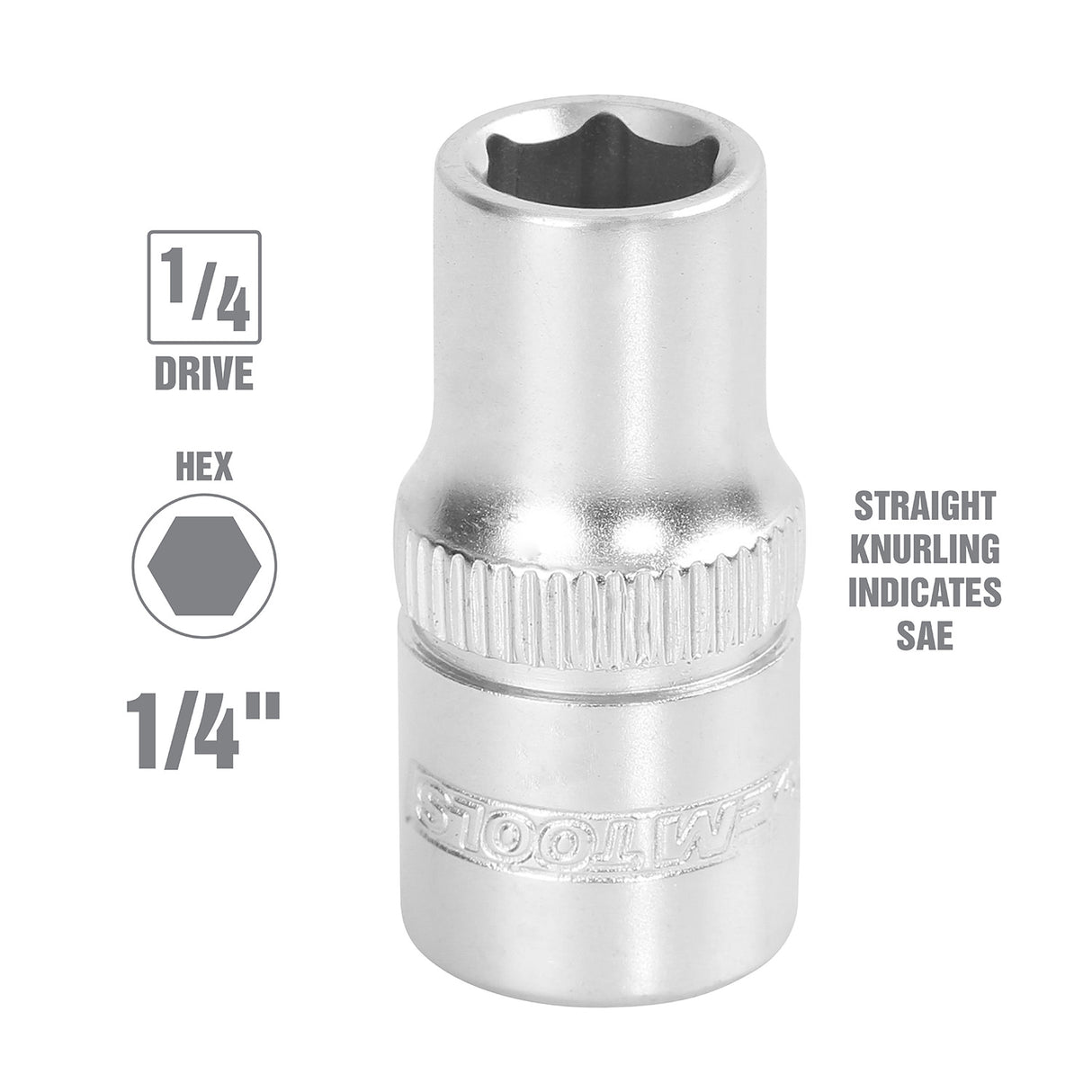 OEMTOOLS 22224 1/4 Inch Drive 6 Pt. Socket (1/4 Inch) Additional Image 1