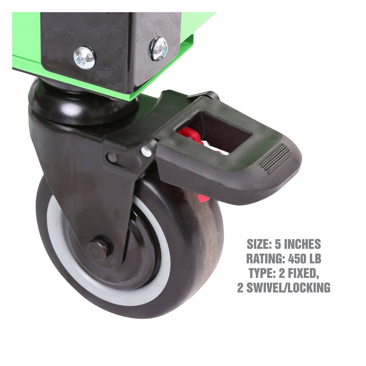 OEMTOOLS 24731 3 Drawer Slide Top Tool Cart - Green Additional Image 7