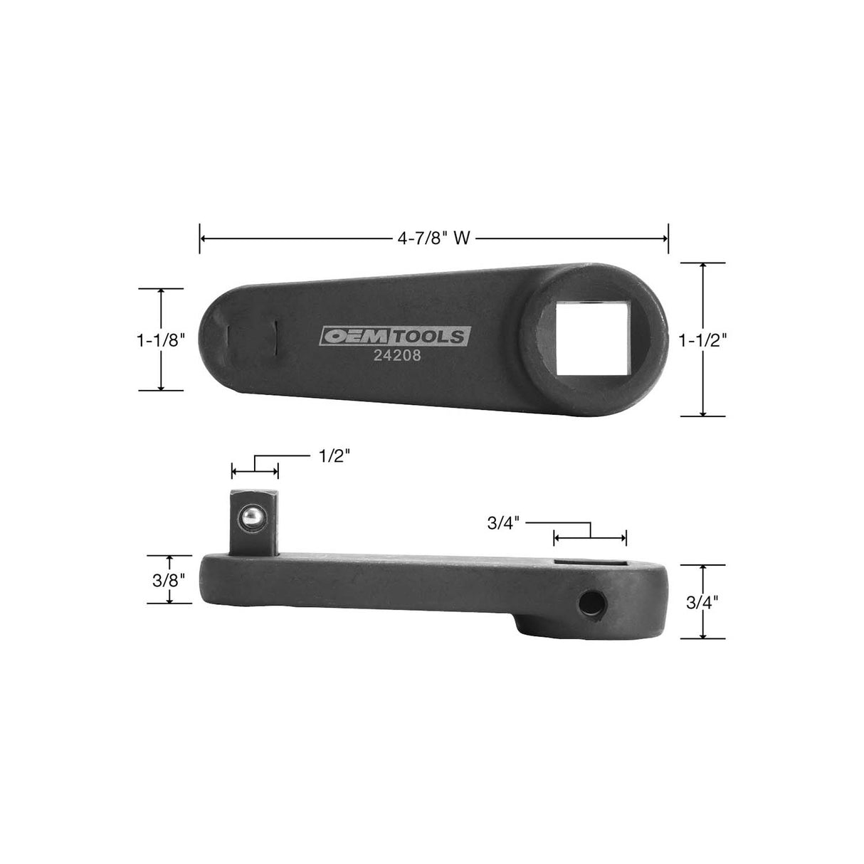 OEMTOOLS 24208 Torque Adapter, Diesel Head Bolt, Ford 6.0L Power Stroke® Engines Additional Image 2