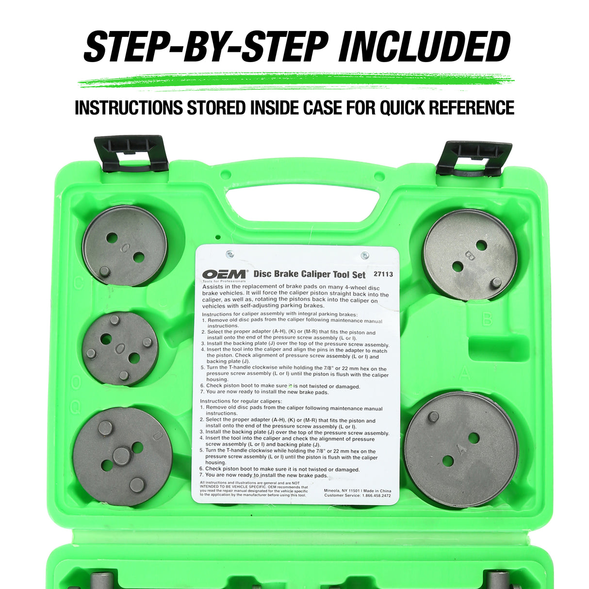 OEMTOOLS 27113 18-Piece Disc Caliper Set Additional Image 7