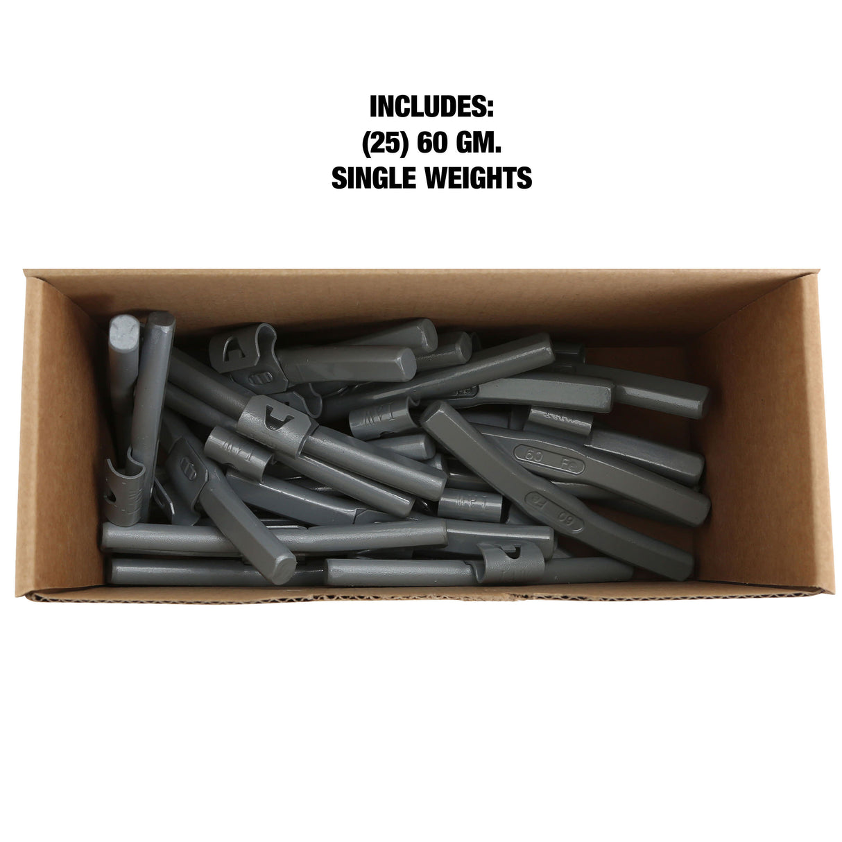 OEMTOOLS 23310 60 gm. IW Style Steel Wheel Weight - 1 Box of 25 Additional Image 4