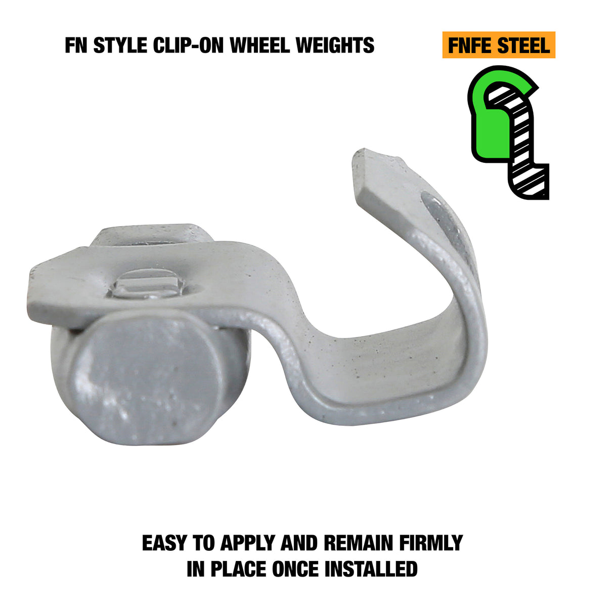 OEMTOOLS 23239 10 gm. FN Style Steel Wheel Weight - 1 Box of 25 Additional Image 2