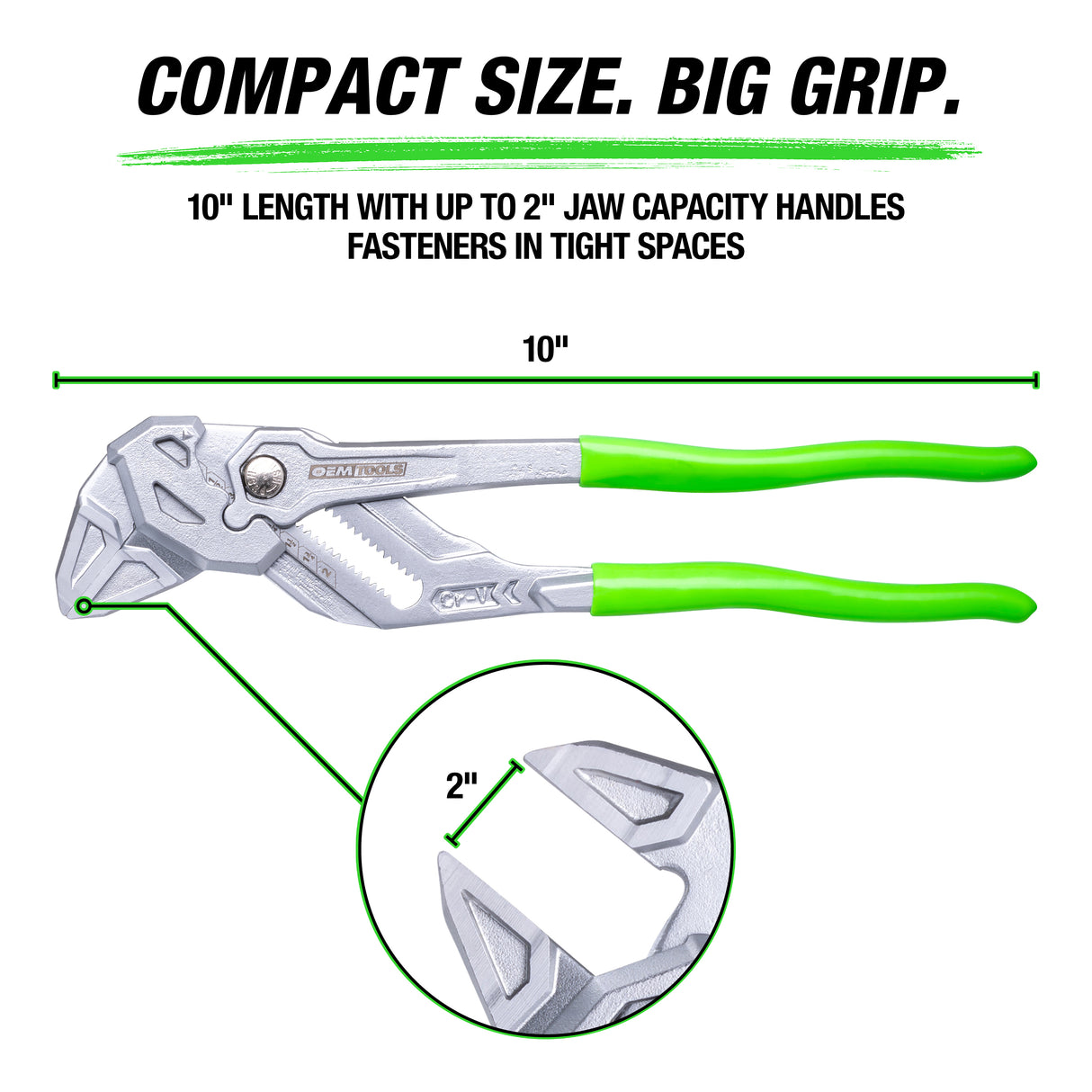 OEMTOOLS 22675 10in. Pliers Wrench Additional Image 1