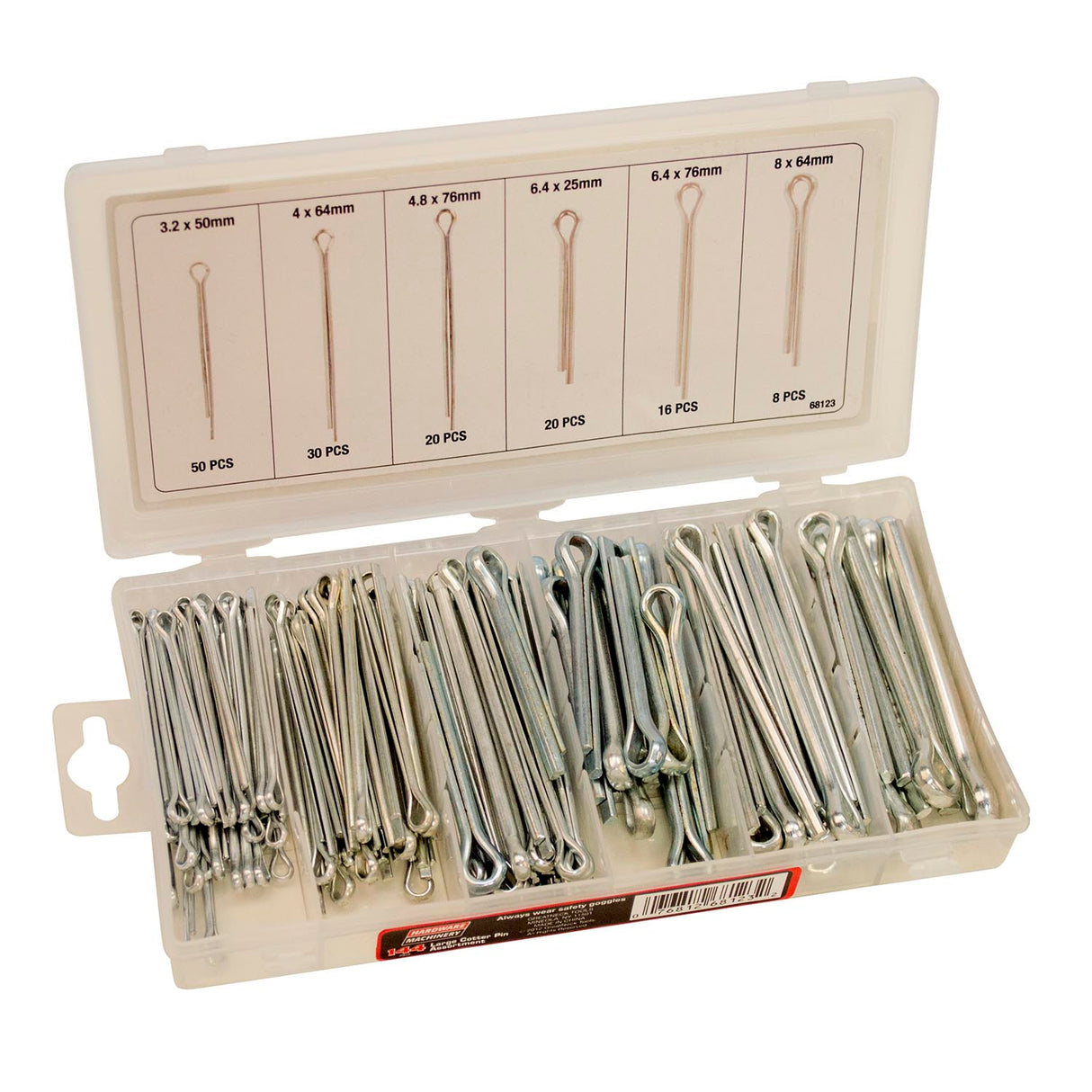 Hardware Machinery® 144 Piece Large Cotter Pin Assortment Main Image