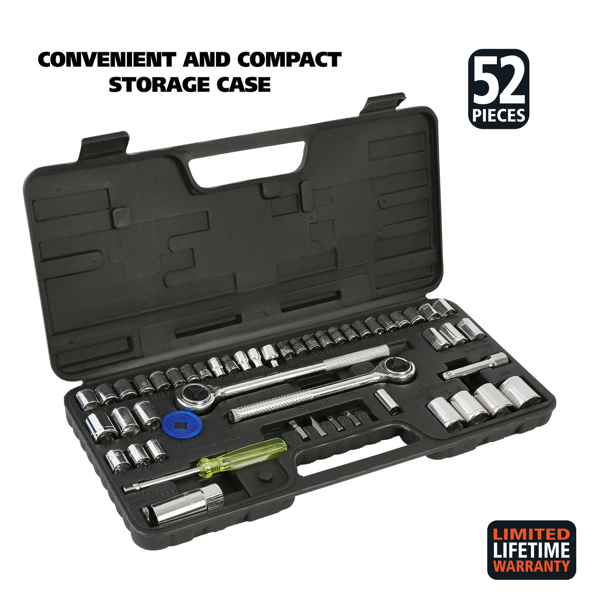 GreatNeck SCS52 Multi-Drive Socket and Ratchet Set Additional Image 10