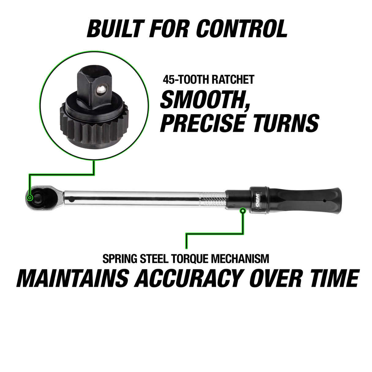 OEMTOOLS 25686 3/8in. Drive Click Style Torque Wrench (10-100 Ft/Lb.) Additional Image 4
