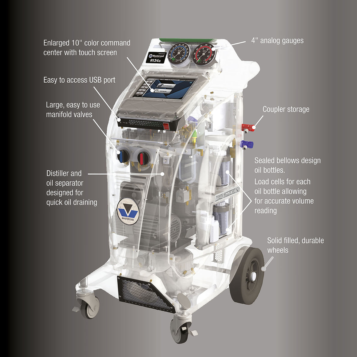 Mastercool Arctic Commander 2100 Fully Automatic R134a R/R/R Machine Additional Image 2