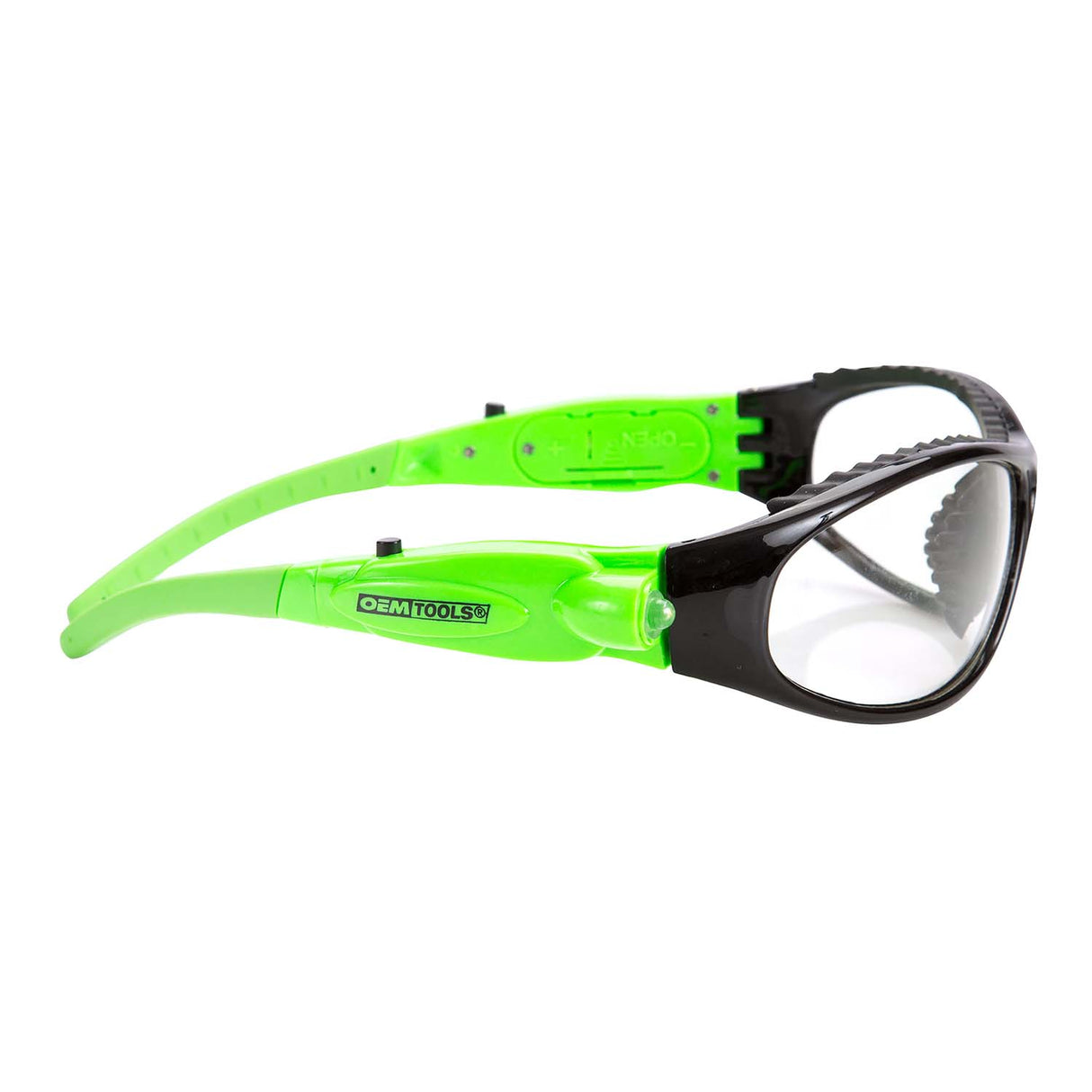 OEMTOOLS 26017PK3 Black and Green LED Safety Glasses (3 Pack) Additional Image 1
