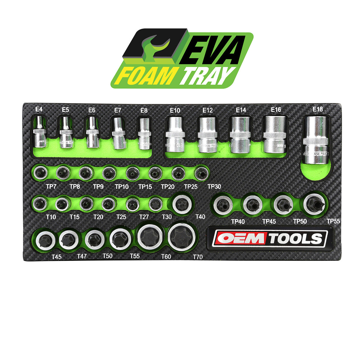 OEMTOOLS 23991 35 Piece Multi-Drive Star Socket Set Additional Image 2