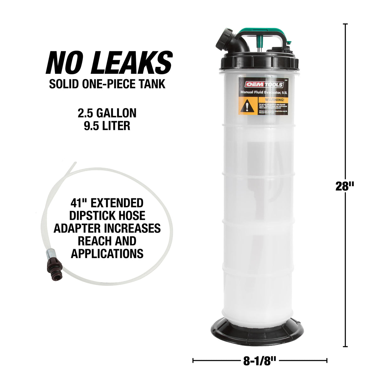 OEMTOOLS 24753 Manual Fluid Extractor - 2.5 Gallons (9.5L) Additional Image 4