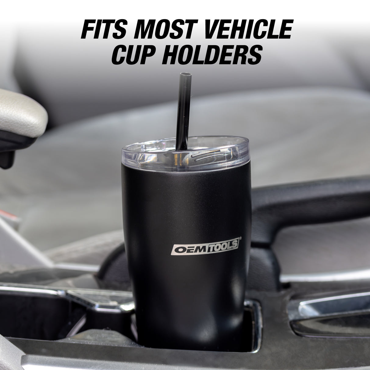 OEMTOOLS 26047 20 Oz. Stainless Steel Double Wall Tumbler - Black Additional Image 6