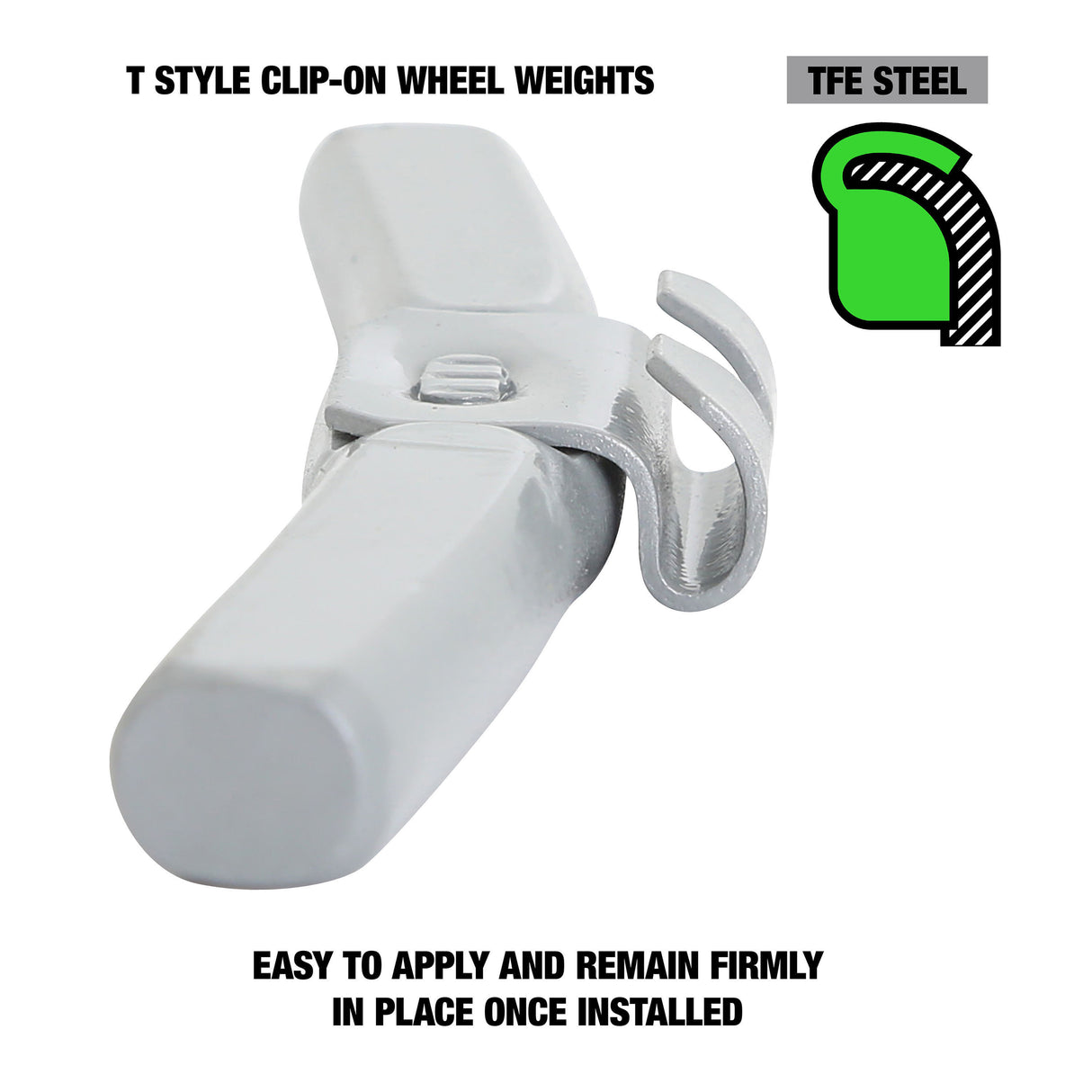 OEMTOOLS 23288 3.0 Oz. T Style Steel Wheel Weight - 1 Box of 25 Additional Image 2