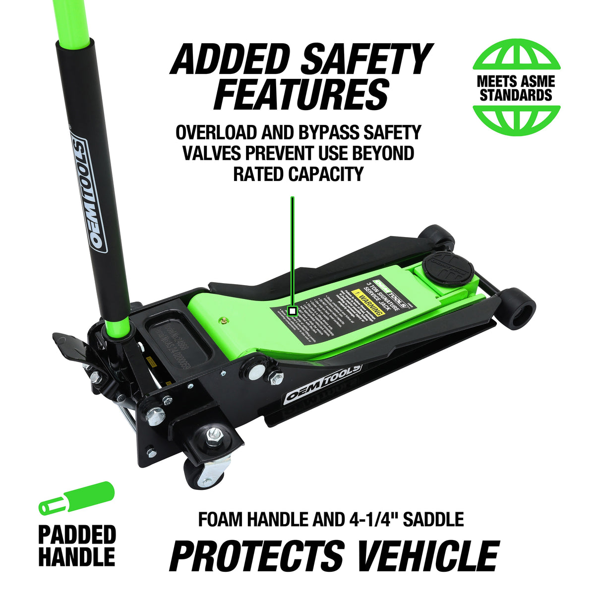 OEMTOOLS 24868 3-Ton Long/Low Signature Service Jack Additional Image 7