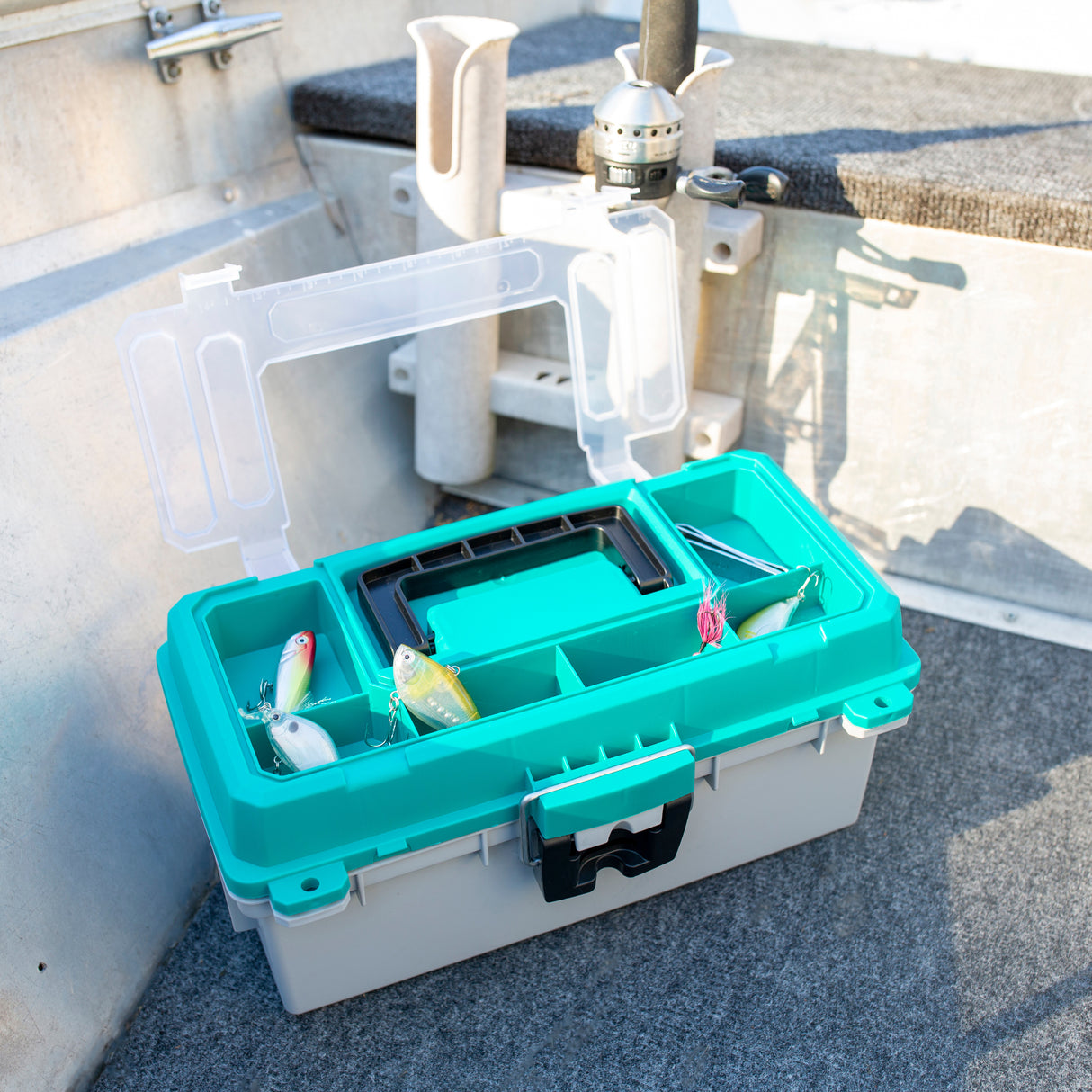 Sheffield 12671 13in. Tackle Box-Teal/Gray Additional Image 7