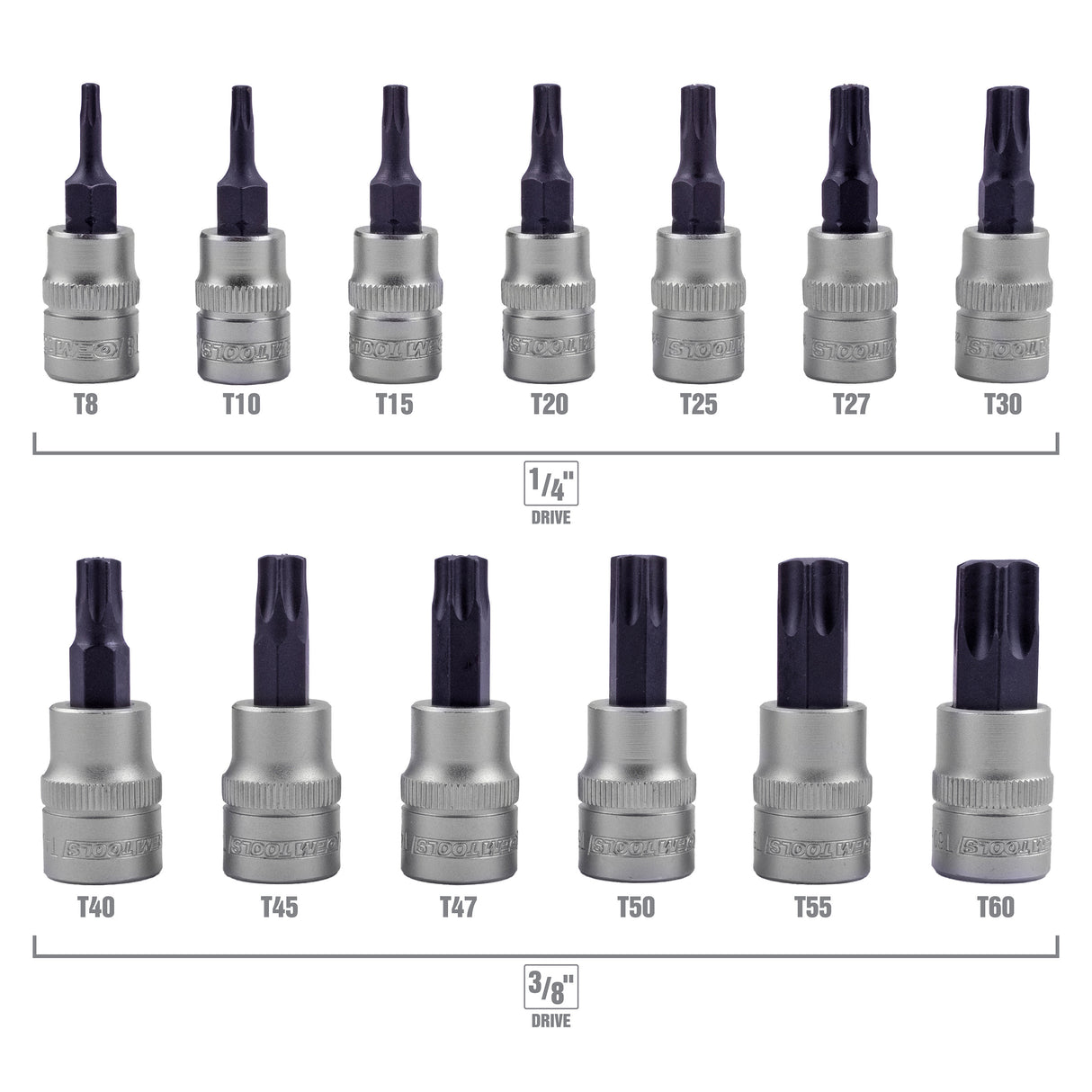 OEMTOOLS 23904 13 Piece Magnetic Star Bit Socket Set Additional Image 3