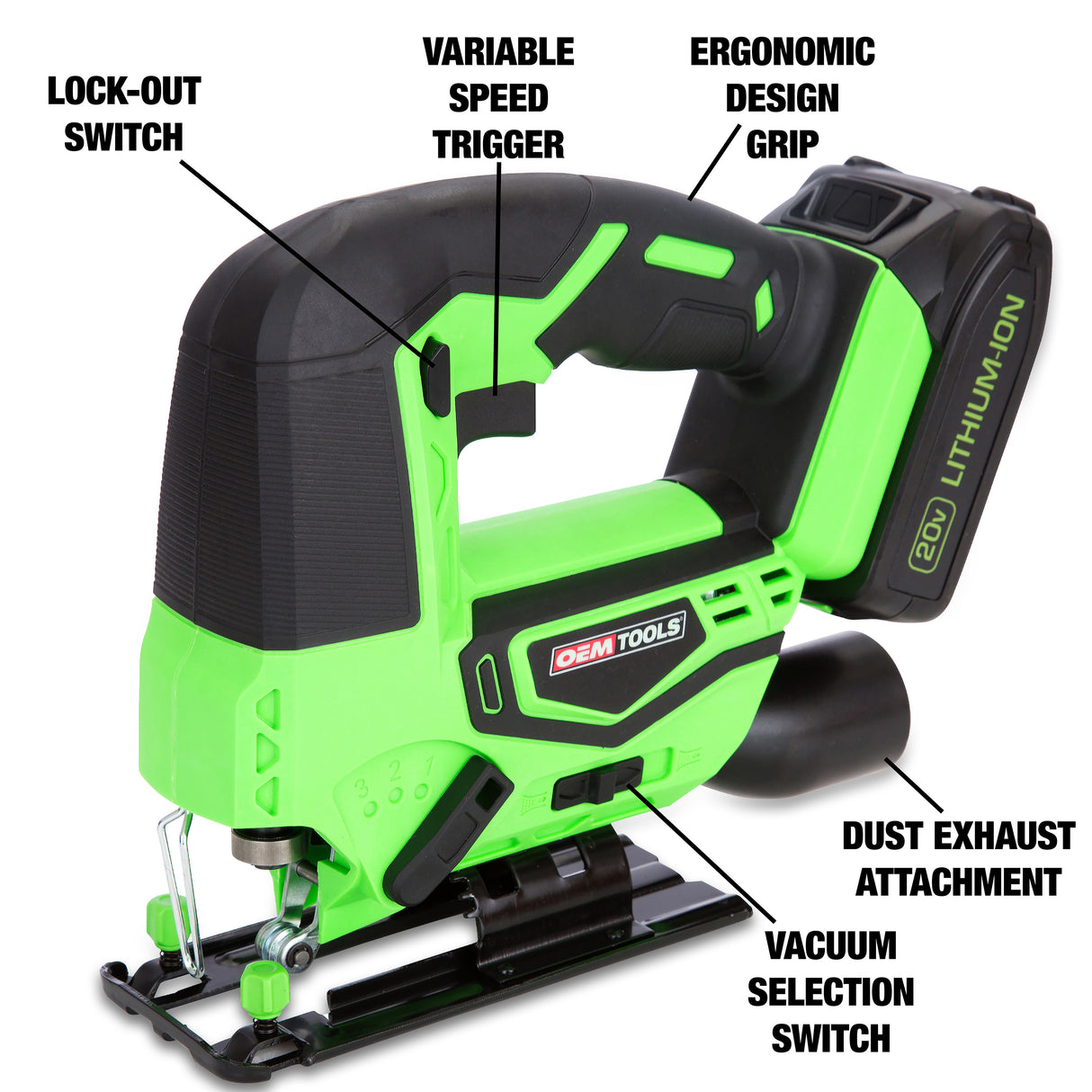 OEMTOOLS 24489 20V MAX* Li-ion Jig Saw Additional Image 4