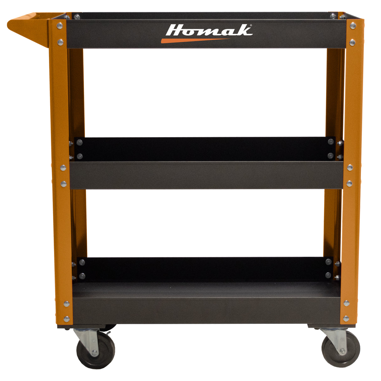 Homak HOMOB06030031 30in. 3-Tier Metal Service Cart Main Image