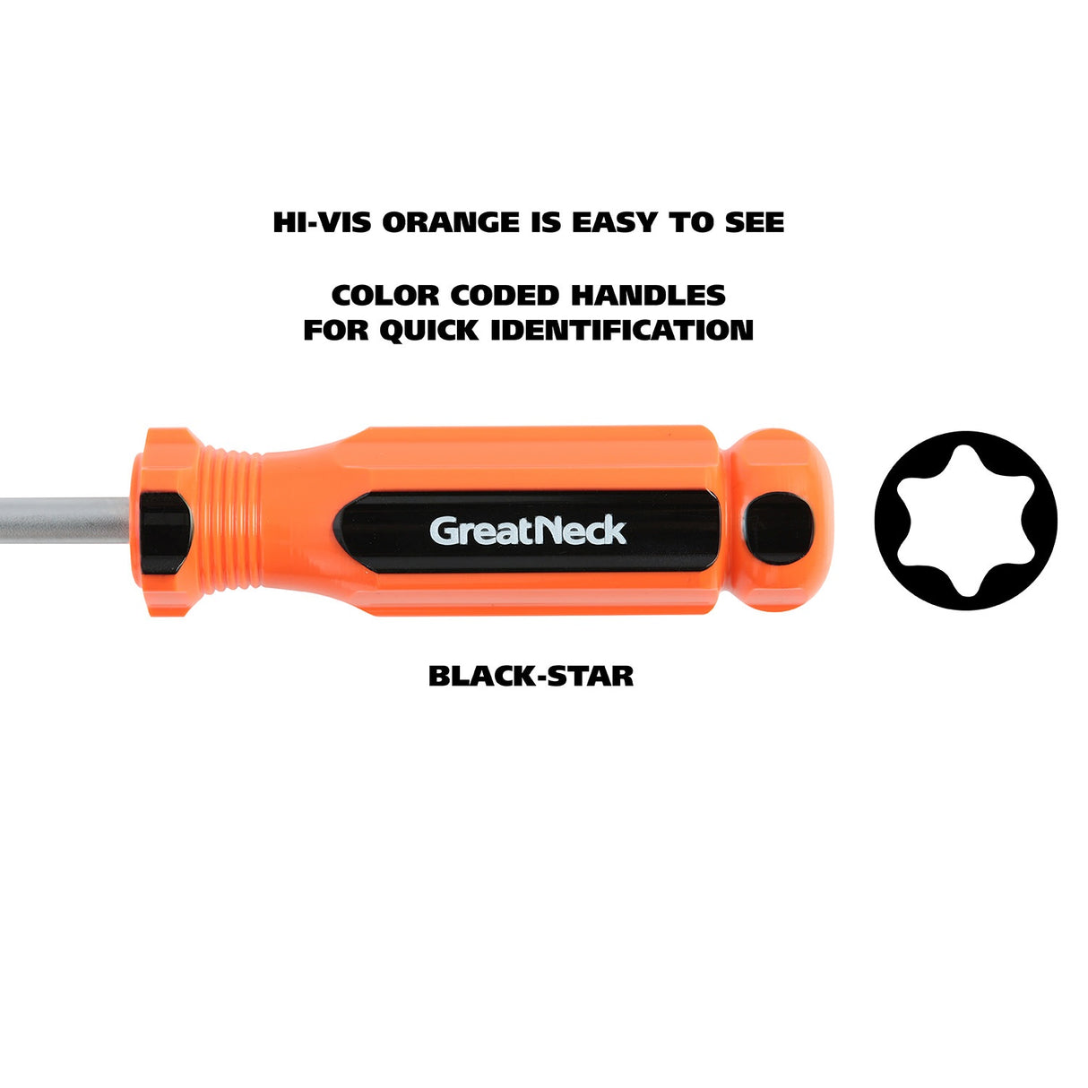 GreatNeck 73227 T27 x 5 Inch Star Round Shank Screwdriver Additional Image 4