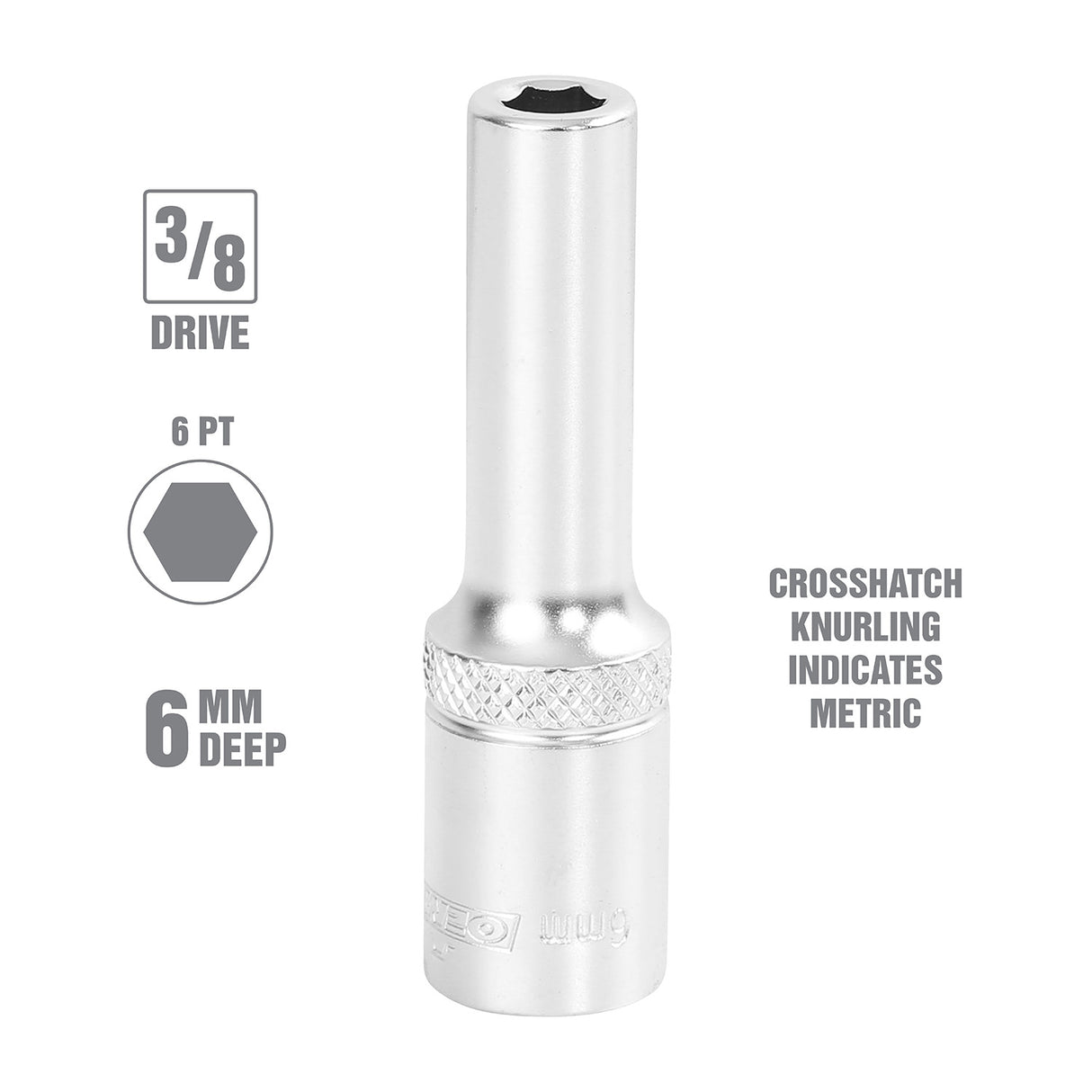 OEMTOOLS 22320 6 mm 3/8 Inch Drive Deep Socket Additional Image 1