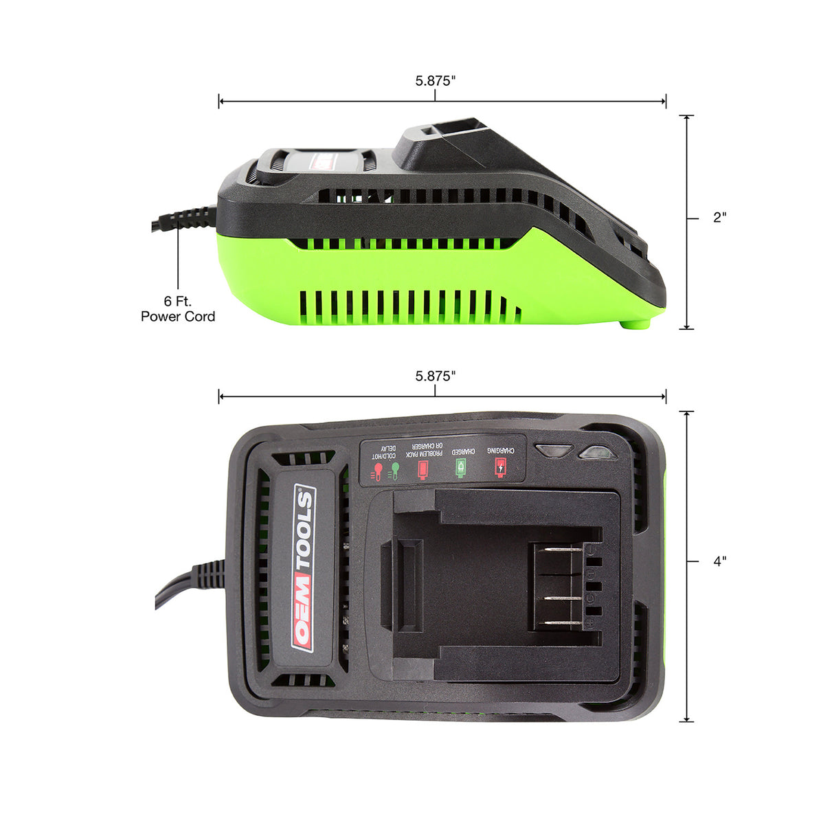 OEMTOOLS 27333B 20V Li-ion Battery Charger Additional Image 2