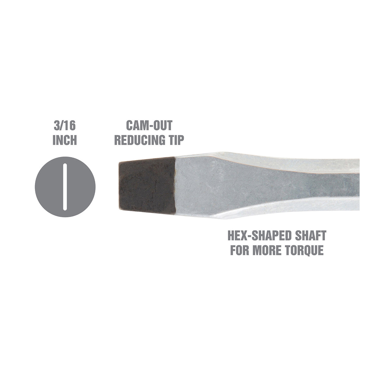 OEMTOOLS 22552 1/4in. x 4in. Slotted Screwdriver Additional Image 2
