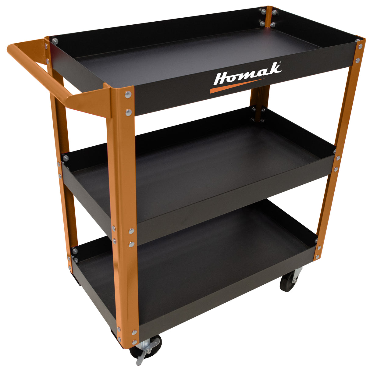 Homak HOMOB06030031 30in. 3-Tier Metal Service Cart Additional Image 8