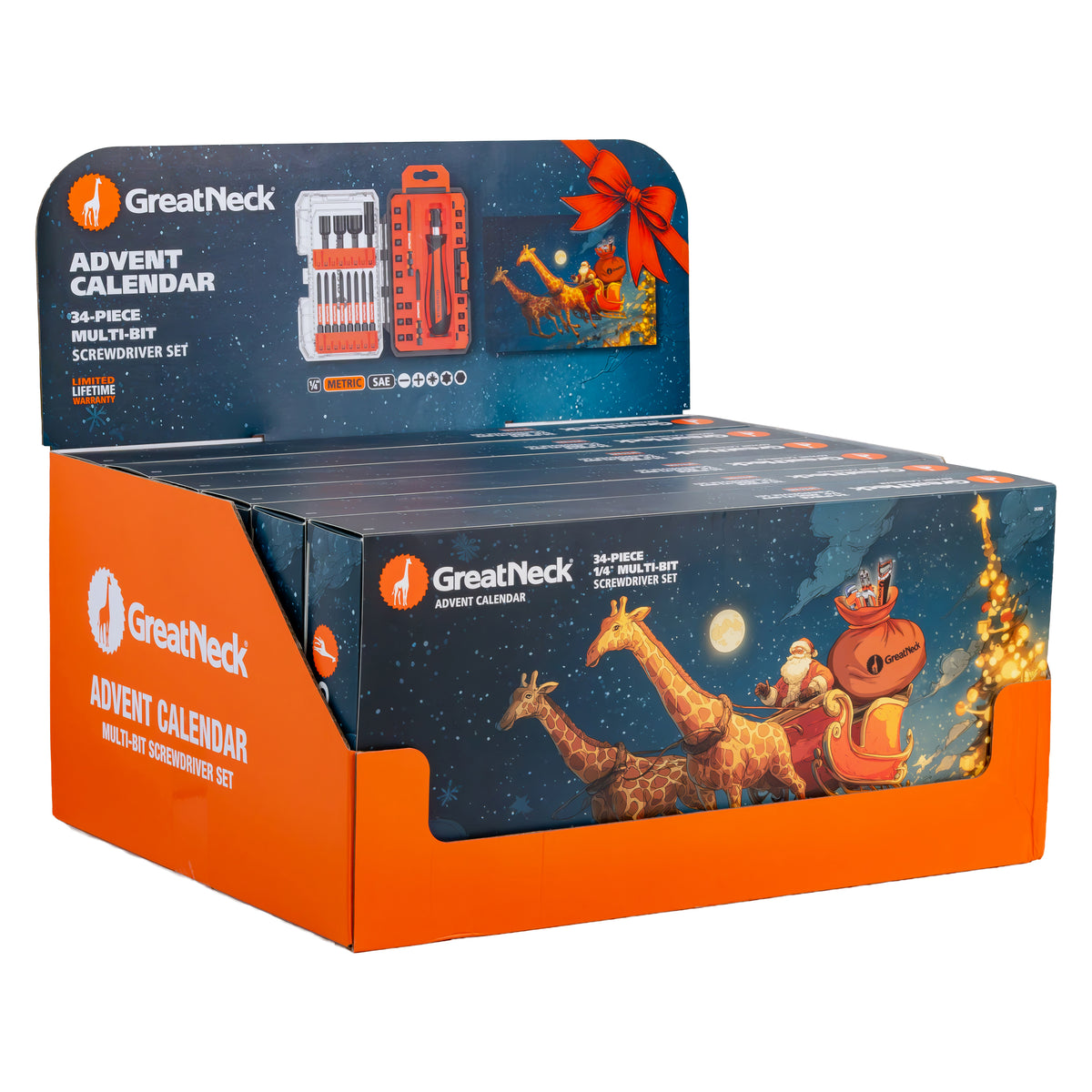 GreatNeck 26300 34-Piece Multi-Bit Screwdriver Set Advent Calendar Additional Image 1