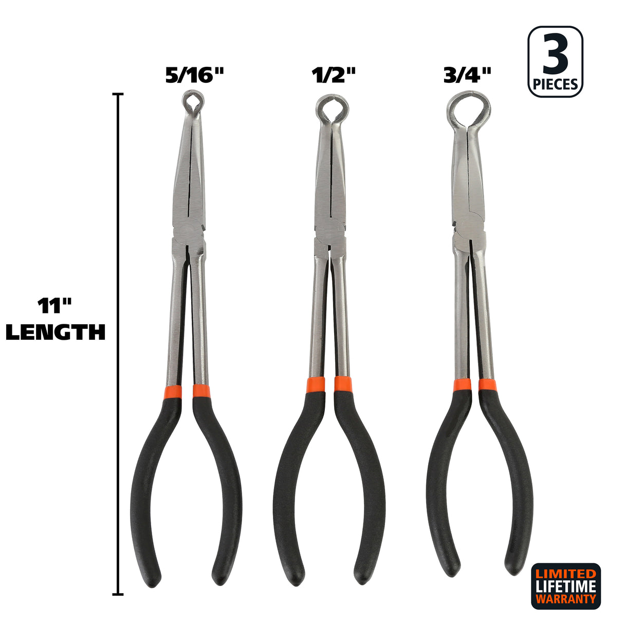 GreatNeck L311L Hose Gripper Pliers 11 Inch (3 Piece Set) Additional Image 1